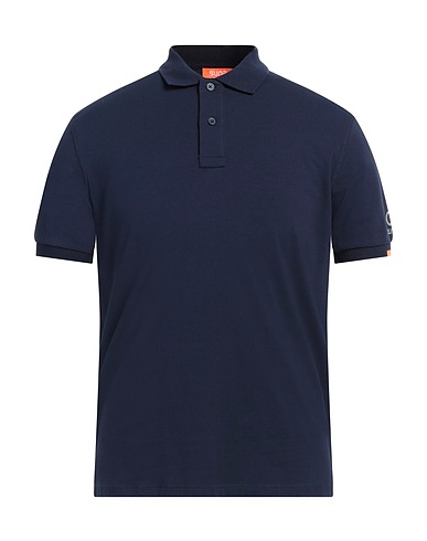 SUNS BOARDS Polo shirt Blue 96% Cotton, 4% Elastane
