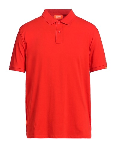 SUNS BOARDS Polo shirt Tomato red 96% Cotton, 4% Elastane