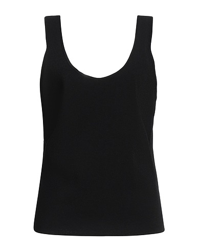 VINCE. Tank top Black 75% Viscose, 25% Polyester