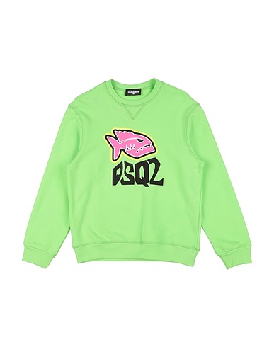 DSQUARED2 Sweatshirt Lime green 100% Cotton