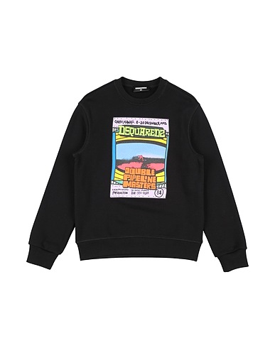 DSQUARED2 Sweatshirt Black 100% Cotton, Elastane