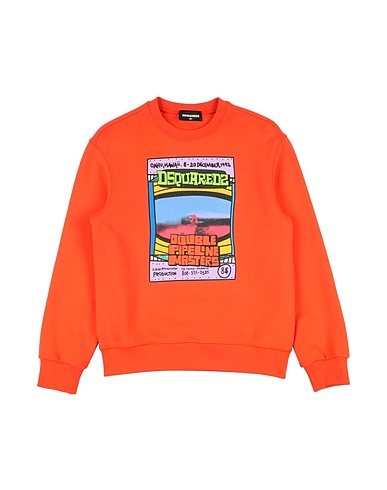 DSQUARED2 Sweatshirt Orange 100% Cotton, Elastane
