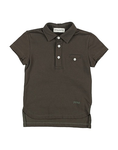 PAOLO PECORA Polo Verde militare 100% Cotone