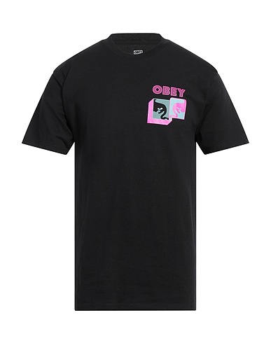 OBEY T-shirt Nero 100% Cotone