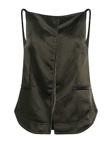 CARACTÈRE Top Dark green 52% Viscose, 48% Linen