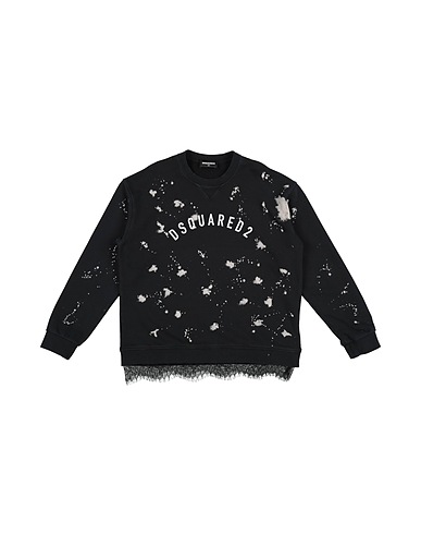 DSQUARED2 Sweatshirt Midnight blue 100% Cotton, Elastane, Glass, Polyamide