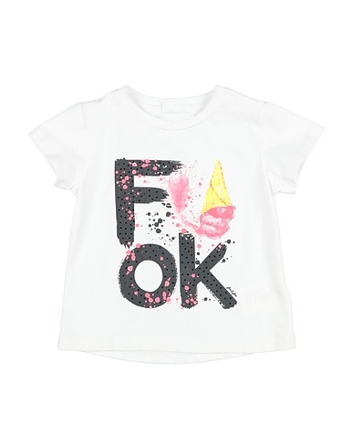 FUN & FUN T-shirt White 95% Cotton, 5% Elastane