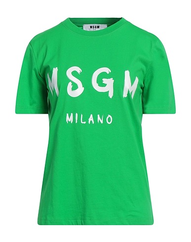 MSGM T-shirt Green 100% Cotton