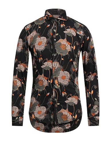 BRIAN DALES Patterned shirt Black 100% Cotton