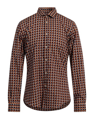 BRIAN DALES Patterned shirt Grey 100% Cotton