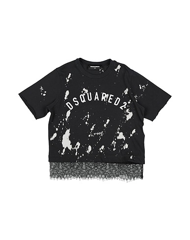 DSQUARED2 T-shirt Black 100% Cotton, Glass, Nylon