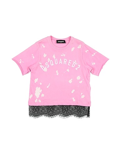 DSQUARED2 T-shirt ROSA 100% Coton, Verre, Nylon