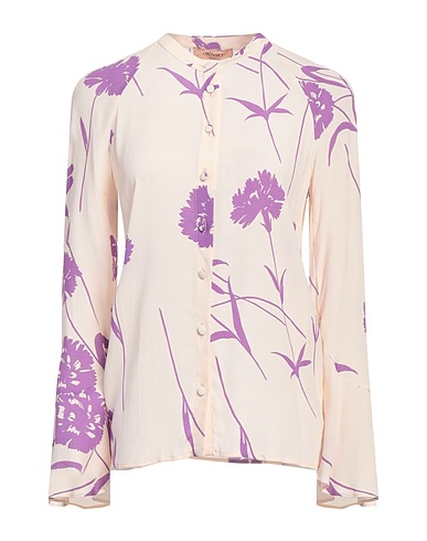 TWINSET フローラル柄シャツ＆ブラウス ペールピンク レーヨン 100%