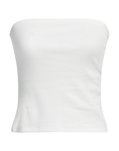 PIECES Top White 50% Organic cotton, 45% Cotton, 5% Elastane
