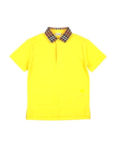 BURBERRY Polo shirt Yellow 100% Cotton