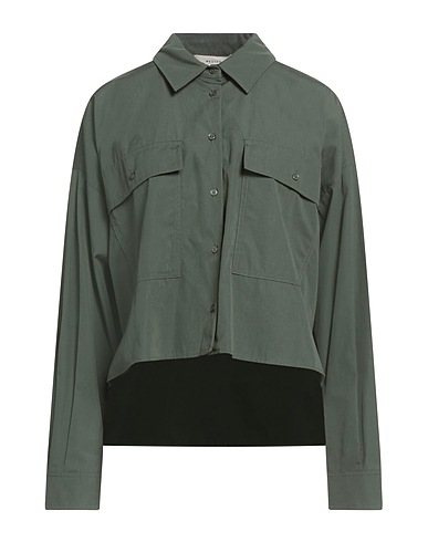 WEEKEND MAX MARA Solid color shirts & blouses Military green 100% Cotton