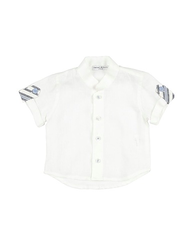 MANUELL & FRANK Camicia fantasia Off white 100% Lino