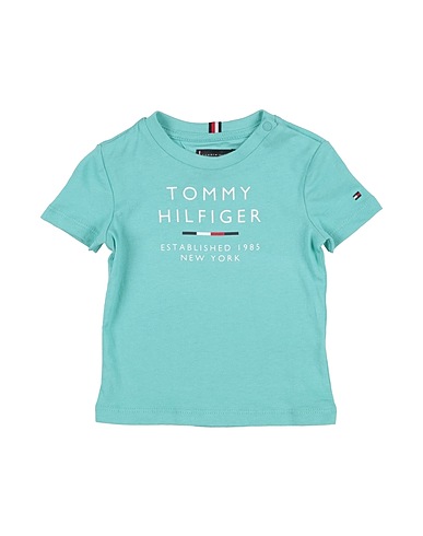TOMMY HILFIGER T-shirt Turquoise 100% Cotton