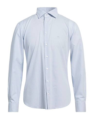 MICHAEL KORS MENS Checked shirt Blue 98% Cotton, 2% Elastane