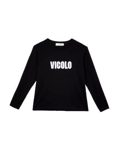 VICOLO T-shirt Nero 93% Cotone, 7% Elastan