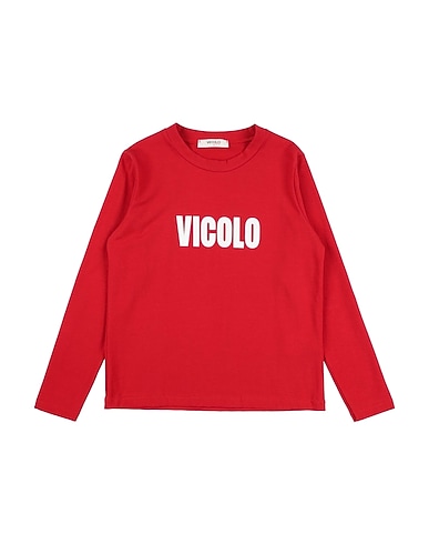 VICOLO T-shirt Rosso 93% Cotone, 7% Elastan