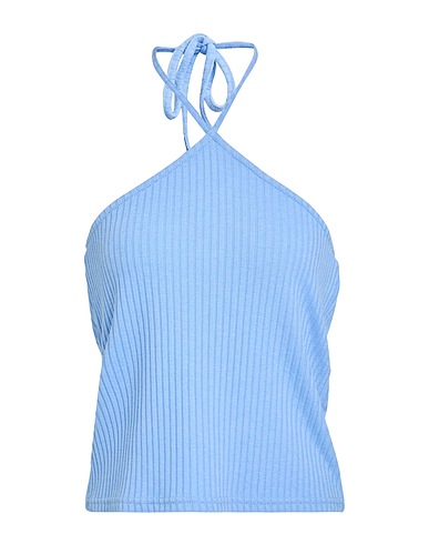 PIECES Top Blu chiaro 50% Viscosa, 45% Poliestere riciclato, 5% Elastan