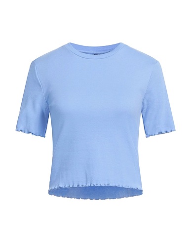 PIECES T-shirt basique Bleu clair 95% Coton, 5% Élasthanne