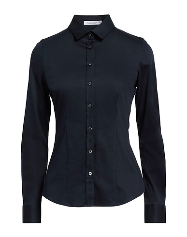 SOLUZIONE® Camicie e bluse tinta unita Blu navy 100% Cotone