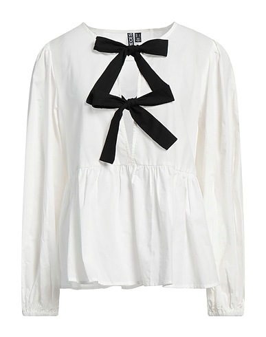 PIECES Top White 100% Cotton