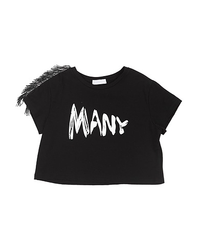 FUN & FUN T-shirt Black 95% Cotton, 5% Elastane