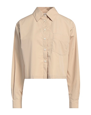 ASPESI Solid colour shirts & blouses Beige 100% Cotton