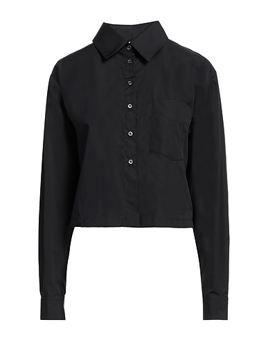 ASPESI Solid color shirts & blouses Black 100% Cotton