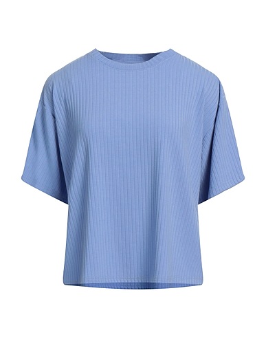 PIECES Basic T-Shirt Light blue 61% Recycled polyester, 34% Viscose, 5% Elastane