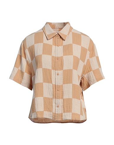 BRIXTON Checked shirt Sand 100% Cotton