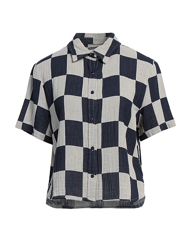 BRIXTON Checked shirt Navy blue 100% Cotton
