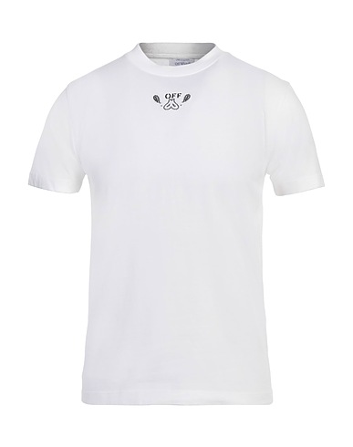OFF-WHITE™ T-shirt Blanc 100% Coton, Élasthanne, Polyester