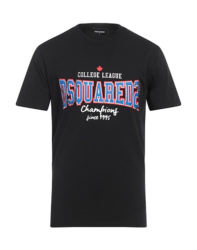 DSQUARED2 T-shirts NERO 100% Baumwolle