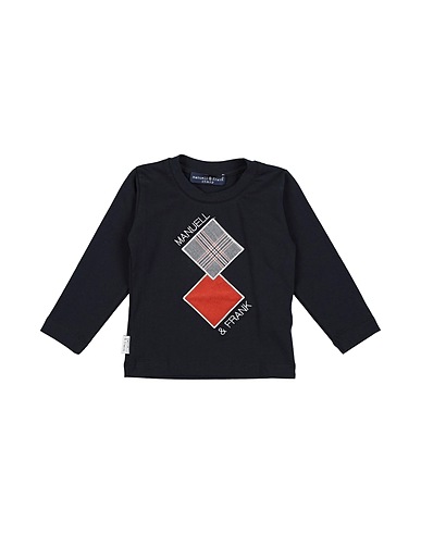 MANUELL & FRANK T-shirt Midnight blue 90% Cotton, 10% Elastane