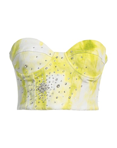 DES_PHEMMES Top Verde lime 100% Cotone
