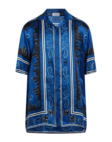OFF-WHITE™ Chemise fantaisie Bleu électrique 100% Viscose
