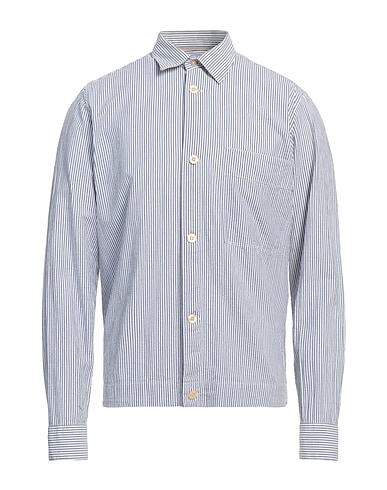 TINTORIA MATTEI 954 Striped shirt Midnight blue 99% Cotton, 1% Elastane