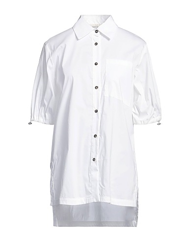 LIVIANA CONTI Camicie e bluse tinta unita Bianco 68% Cotone, 28% Poliammide, 4% Elastan
