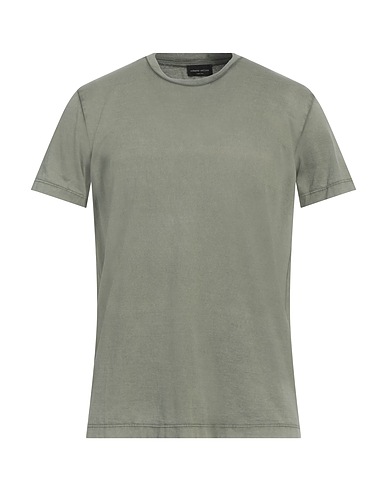 ROBERTO COLLINA Basic T-shirt Military green 100% Cotton