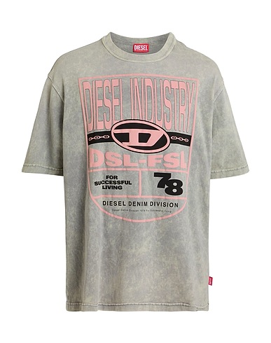 DIESEL T-shirt Light grey 100% Cotton