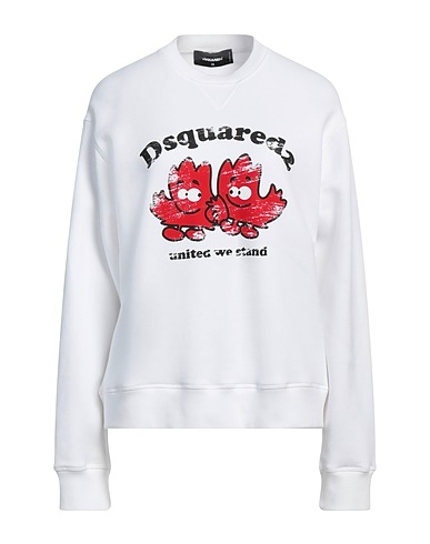 DSQUARED2 Sweatshirt White 100% Cotton, Elastane