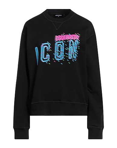 DSQUARED2 Sweatshirt Black 100% Cotton, Elastane