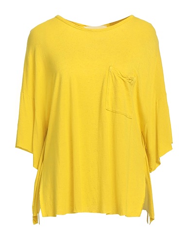 8PM T-shirt Giallo 80% Viscosa, 20% Lino