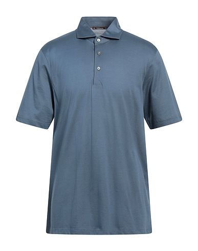 VIADESTE Poloshirt Taubenblau 100% Baumwolle