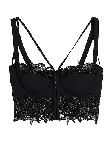 VERSACE Bustier Black 74% Acetate, 26% Viscose, Polyamide