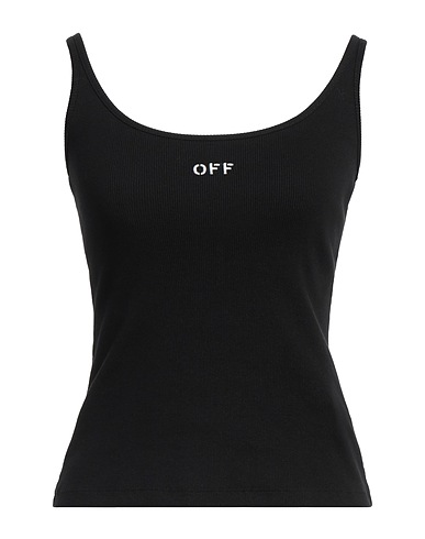 OFF-WHITE™ Tank top Black 98% Cotton, 2% Elastane